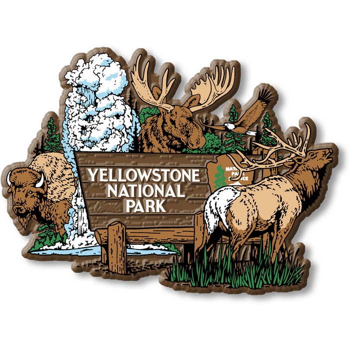 RGL-YS1 Yellowstone National Park Entrance SIGN Magnet